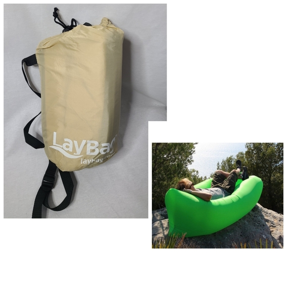 Laybag - ORIGINAL. inflatable Air Lounge | Ultra light- Beige colour - Picture 1 of 3